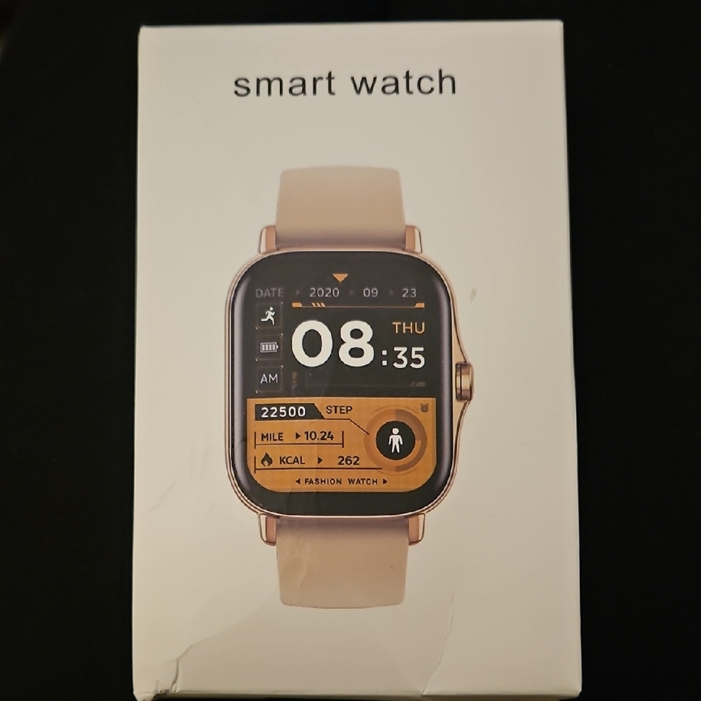 Stylish Smart FIT Beige Gold Smartwatch with Fitness Features
